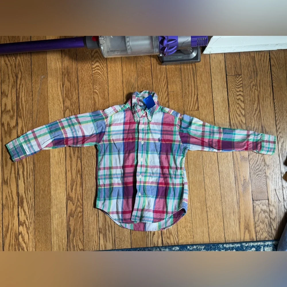 Ralph Lauren Plaid Button Down Shirt - Size 4